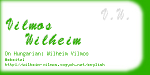 vilmos wilheim business card